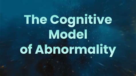 The Cognitive Model of Abnormality ( ABNORMAL PSYCHOLOGY 4K ) - YouTube