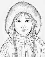 Eskimo People Coloring Pages Sketch Page sketch template
