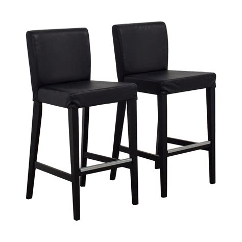 68% OFF - IKEA IKEA Black Tall Bar Counter Stools / Chairs