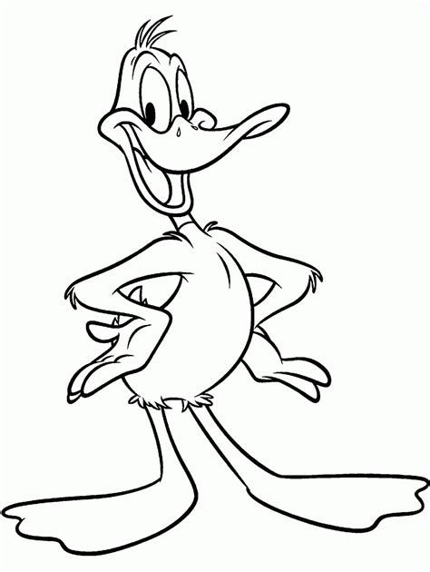 Funny Daffy Duck Coloring Pages Looney Tunes