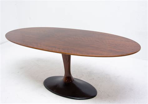 Vintage oval coffee table from Czechoslovakia, 1970s | #106847