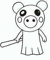 Clowny Piggy Roblox Coloring Page  Free Printable Pages For Kids sketch template