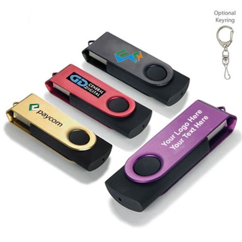 Personalized 8 GB Color Accent Folding USB 2.0 Flash Drives