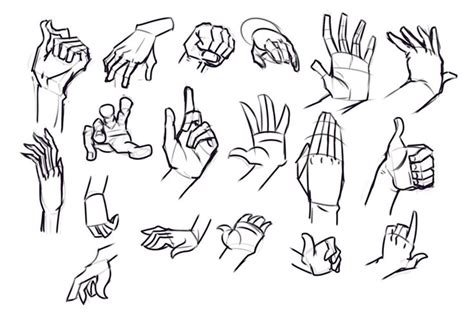 Hand Gestures Sketches