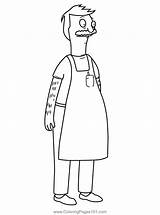 Bob Belcher Bobs Burgers Coloring Page For Kids  Free sketch template