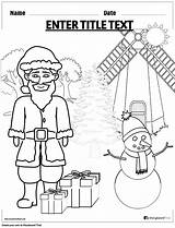 Christmas Themed Coloring Page Storyboard Por Templates sketch template