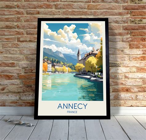 Annecy Travel Poster Annecy Poster Annecy Art Illustration - Etsy