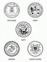 Armed Forces Emblems Coloring Page Pages sketch template