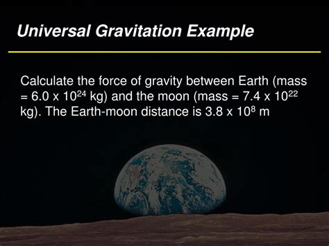 Force Of Gravity Between Earth And Moon - The Earth Images Revimage.Org