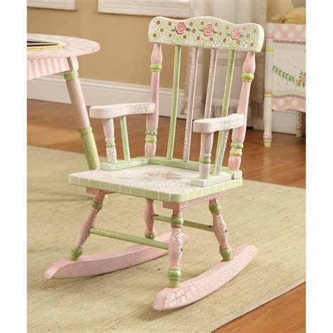 Teamson Design Crackled Rose Children's Rocking Chair - 422222, Kid's Furniture at Sportsman's Guide