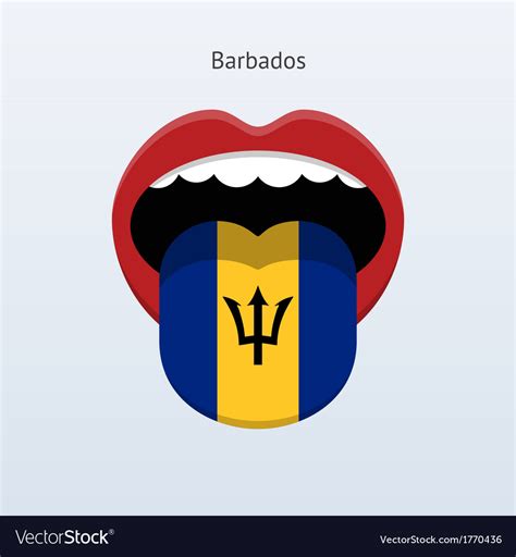 Barbados language abstract human tongue Royalty Free Vector