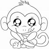 Get This Cartoon Monkey Coloring Pages Cute 20941 sketch template