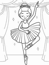 Nice Ballerina Cartoon Girl Coloring Page Riscos Para sketch template