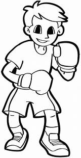 Coloring Pages  Free Boxing sketch template
