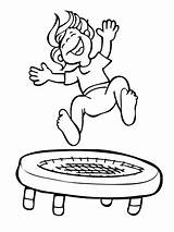 Kid Jumping On The Trampoline Coloring page  SuperColoringcom sketch template