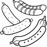 Sausage coloring pages 51006178 Vector Art At Vecteezy sketch template