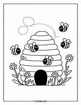 70  Honey Bee Coloring Pages For Kids & Adults Free Printable PDFs sketch template