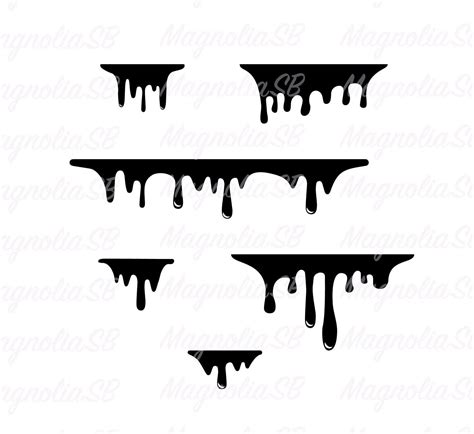 Dripping SVG, Dripping Borders Svg, Cut File for Cricut, PNG, Dxf, Silhouette, Paint Drip ...