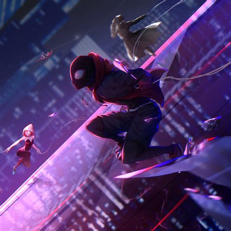 spider-man into the spider-verse download Spider verse into wallpaper man spiderman miles poster ...