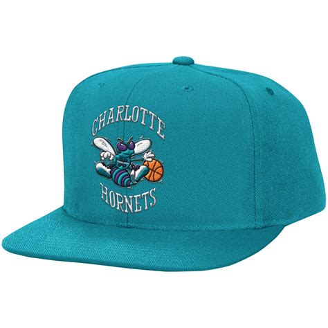 Mitchell & Ness Charlotte Hornets Teal Wool Solid 2 Adjustable Snapback Hat