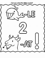Rebus Message 2  crayolacomau sketch template