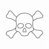 Premium Vector  Coloring Page With skull and Crossbones For Kids sketch template