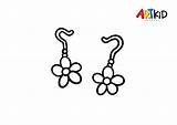 Earring Coloring Pages sketch template
