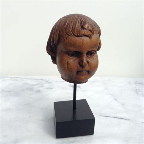 Beautiful hand-carved wooden little head - Italy - ca. 1740 - Catawiki