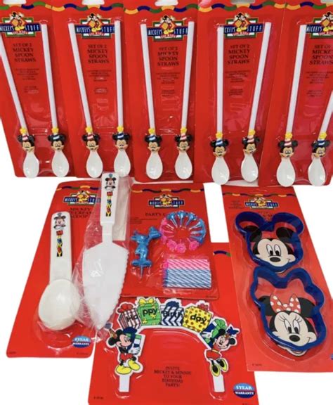 VINTAGE MICKEYS STUFF Kids Minnie Mouse Disney Birthday Party Cookie Icecream $39.99 - PicClick