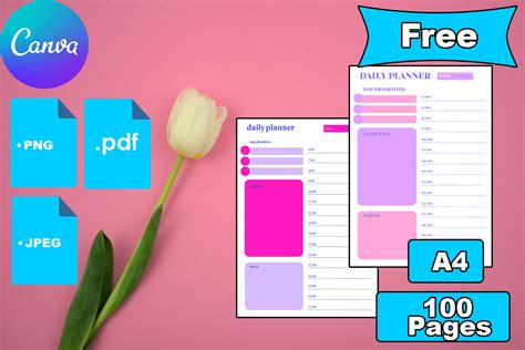 Free Daily Planner Templates 2023 Graphic by M S for Digital Products · Creative Fabrica