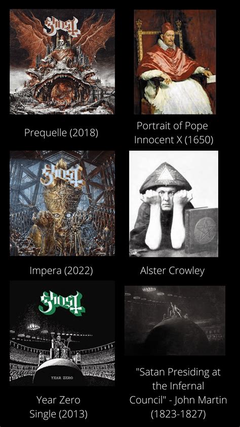 An updated list of Ghost album and single covers and what inspired them ...