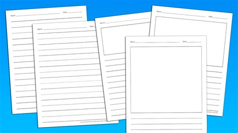 Printable Writing Paper Template Bundle - 56 Free Printable Pages