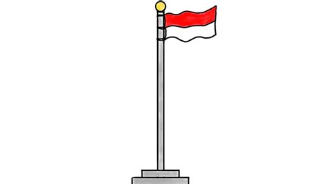 Animasi Tiang Bendera Gambar Bendera Merah Putih Kartun Sejarah ...