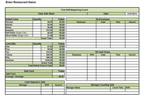 Restaurant Inventory Spreadsheet Template — excelxo.com