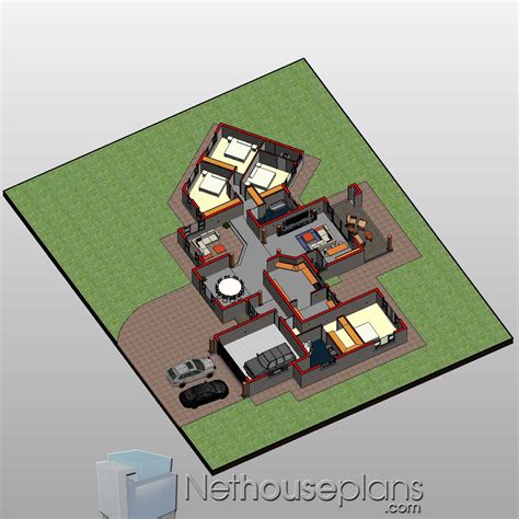 4 Bedroom House Floor Plan - Modern Home Plans