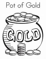 Pot Of Gold Coloring Sheets Printable Pages sketch template