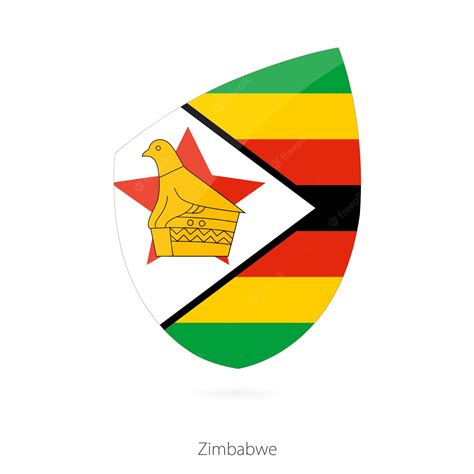 Premium Vector | Flag of Zimbabwe in the style of Rugby icon