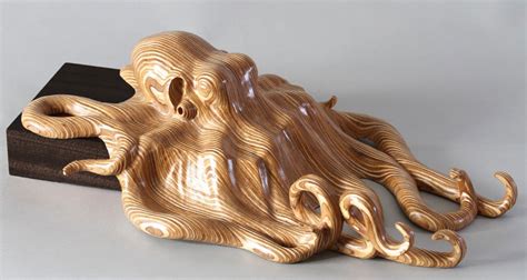 Octopus sculpture by wildlife artist, Bill Prickett.