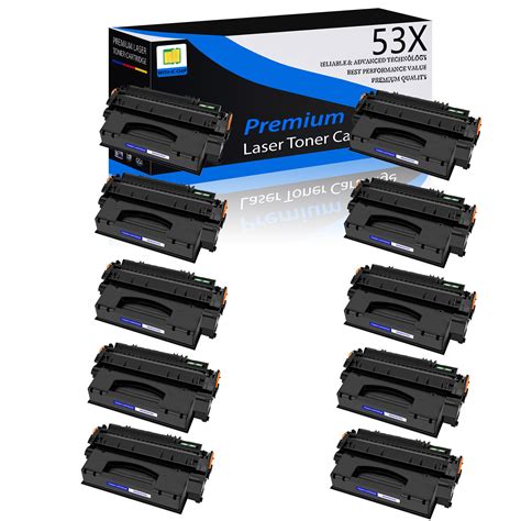 Used 10PK High Yield Q7553X 53X Black Toner for HP LaserJet M2727 MFP M2727nf - UBB.threads