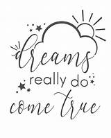 Dreams Really Do Come True sketch template