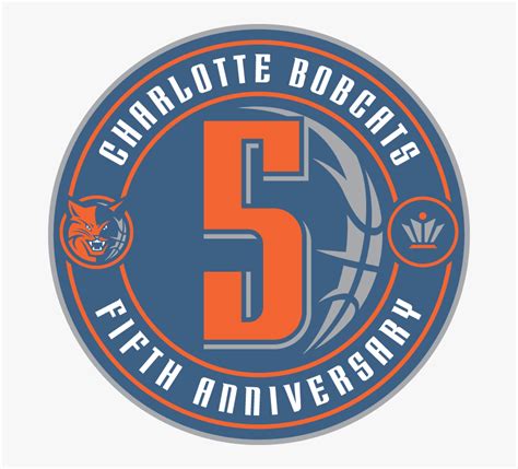 Charlotte Bobcats 5th Anniversary Logo - Charlotte Bobcats, HD Png Download - kindpng