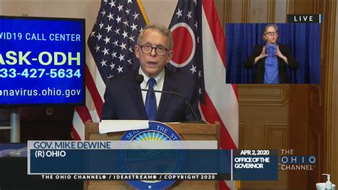 Ohio Governor Mike DeWine - COVID-19 Update | April 2, 2020 - YouTube