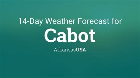 Cabot, Arkansas, USA 14 day weather forecast