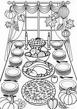 Thanksgiving Feast Coloring Page  ColorBliss sketch template