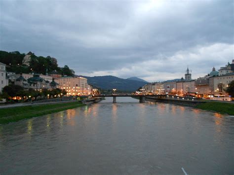 Salzach River, Salzburg, Austria | Around the worlds, Night life, River