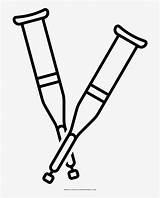 Crutches Coloring Page  Crutch 1000x1000 PNG Download PNGkit sketch template