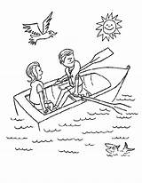 Row Boat Coloring Pages  Best For Kids sketch template