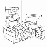 Bedroom Coloring Page sketch template