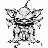 Gremlin Coloring Page · Creative Fabrica sketch template