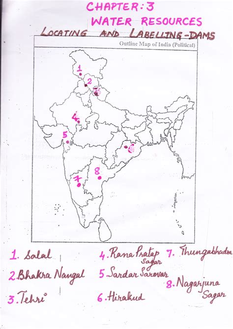 geography: CLASS X MAP WATER RESOURCES